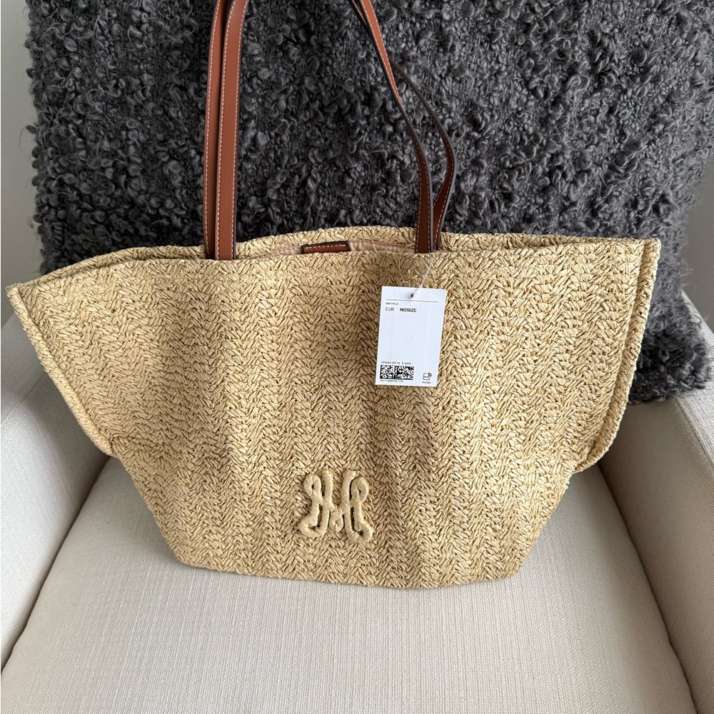 H&M Raffia Straw Shopper Tote Bag - sold out!